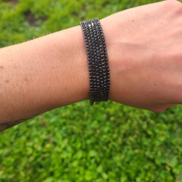 Black cubic zirconia bracelets - Picture 3 of 3